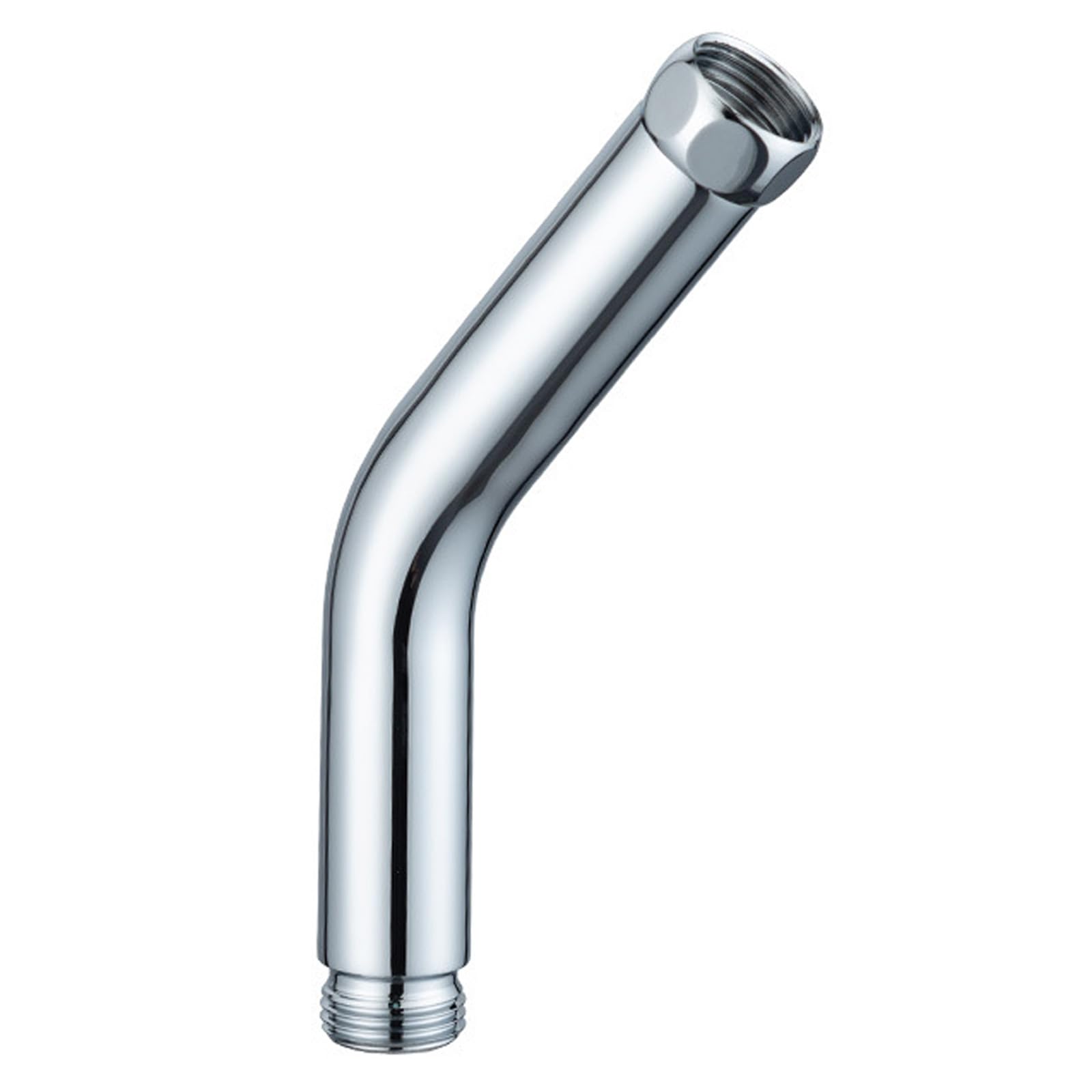 Queenyard Silver Shower Elbow Adapter,Shower Elbow Adapter For Handheld Shower Head 45 Degree Connectors Stainless Steel Construction Polished Chromes Finish