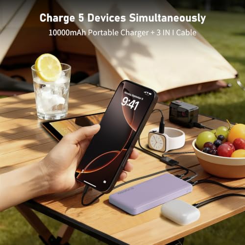 Evopow Portable Charger, 10000mAh Power Bank, Travel Battery Pack - image 3