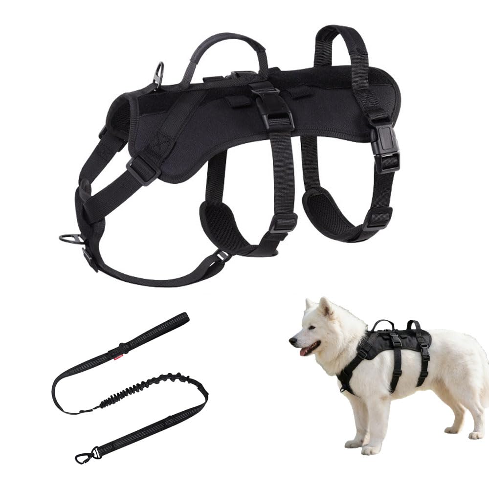 Fell-Freund Anti-Zieh-Sicherheitsgeschirr Ausbruchsicher, verstellbar, 2 Griffe – Geeignet für Jagd, Wanderungen, Training, Spaziergänge & Outdoor-Aktivitäten