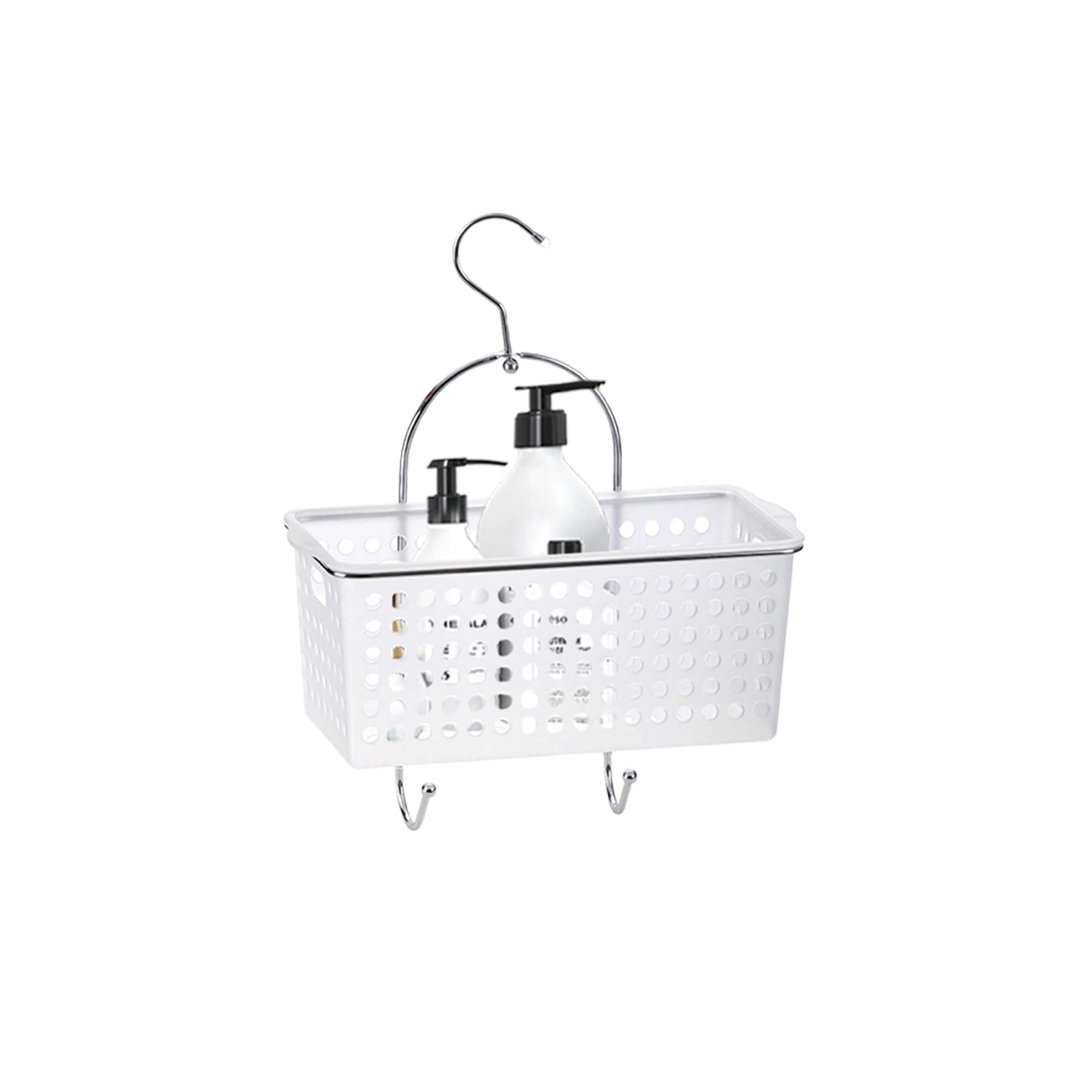 Blue Canyon White Plastic Single Shower Caddy Basket