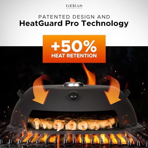 image for HeatGuard Pro Geras Pizza Oven for Grill - Grill Top Pizza Oven for Ou