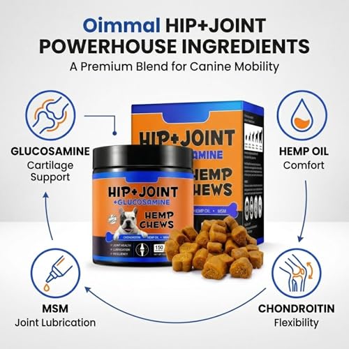 Hip & Joint Glucosamine Hemp Chews for Dogs (Duck Flavour | 150 Soft Chews) – Mobility Support Supplement with Chondroitin MSM, Joint Pain Relief & Flexibility Support - Image 3