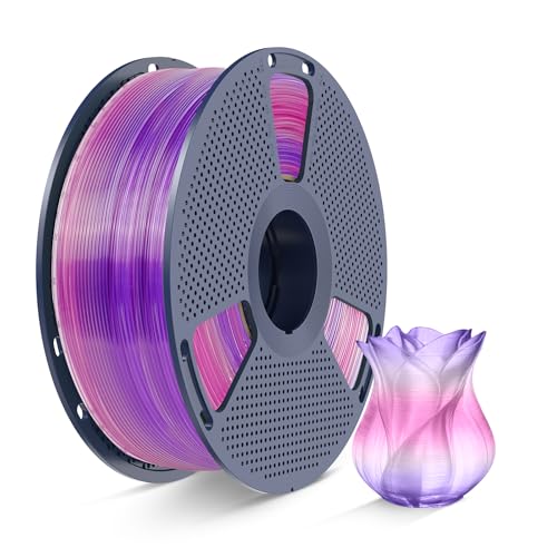 Image of SUNLU Transparent Rainbow PLA Filament 1.75mm, Multicolor Gradient 3D Filament, Neatly Wound 3D Printing Filament, Dimensional Accuracy + /-0.02mm, 1KG Spool(2.2 lbs), Transparent Rainbow PLA 03