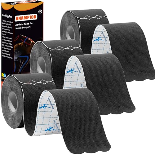 Kinesiology Tape Pro Athletic Sports (3 Rolls,60 Precut Strips) Waterproof