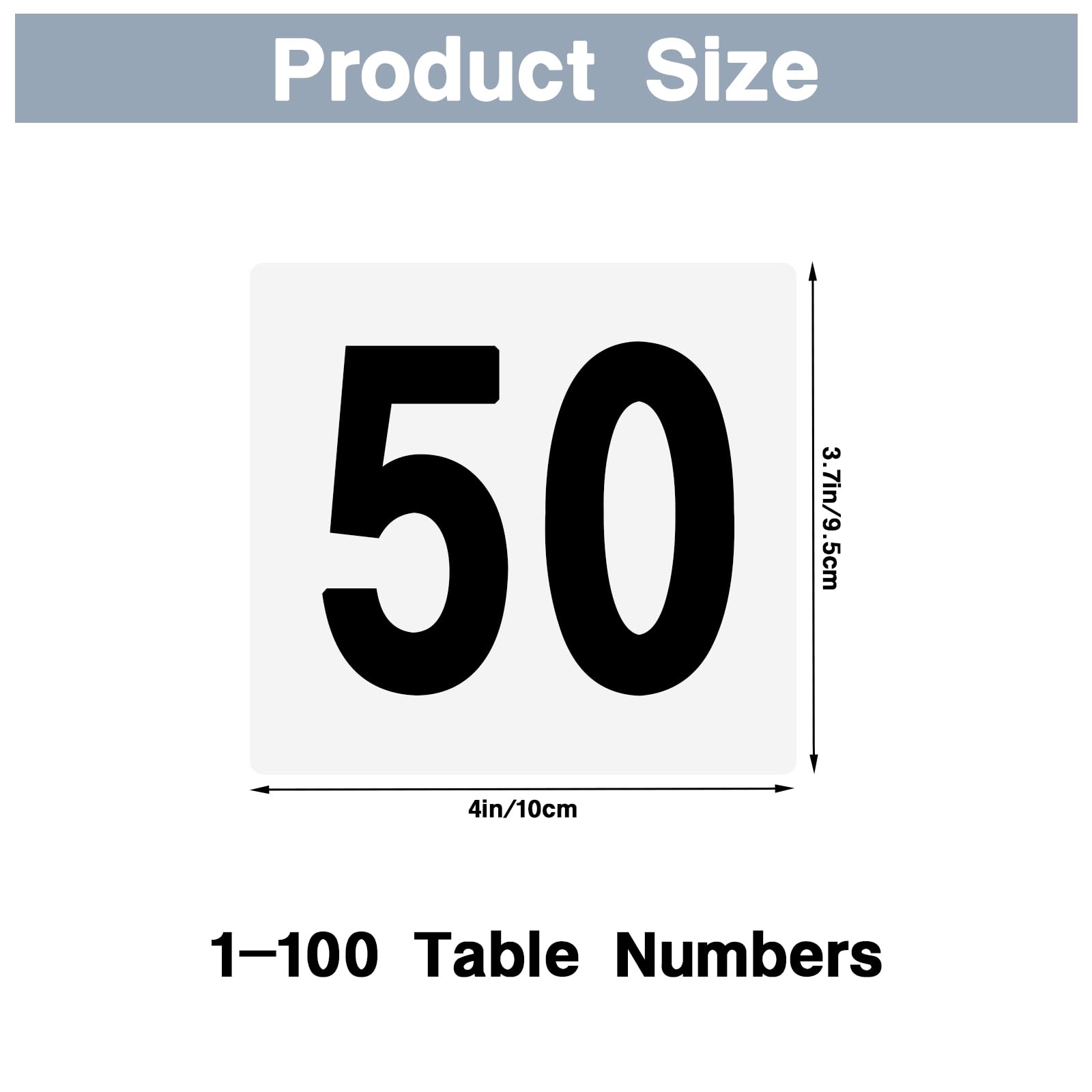 100 numeri da tavolo da 1 a 100, in plastica, double face, 10 x 9 cm, per matrimoni, ristoranti, ricevimenti, feste, anniversari, eventi