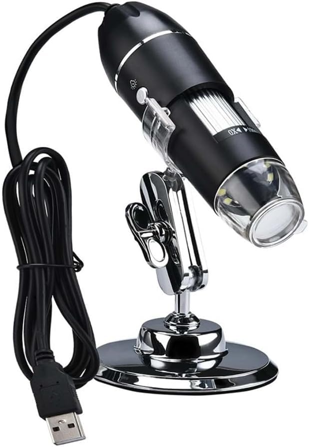 1600X Zoom 2MP USB Dijital Mikroskop 8 Ledli Kamera, Saç ve Cilt Analizi, Eğitim, Endüstriyel