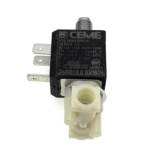 MacMaxe 3 Way Solenoid Valve – CEME V397VN25PR44 – 120V 60Hz – Replacement of OLAB 9200H for Breville Espresso Machines