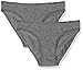 Produktbild Skiny Damen Advantage Cotton Rio Brazilian Slip, Grau (Anthra Melange 9599), 42 (2er Pack)