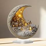 Squisito intaglio: l'ornamento lunare per il festival adotta squisite tecniche di rappresentazione, mostrando l'elegante contorno della luna e i modelli unici della cultura, con un forte senso.