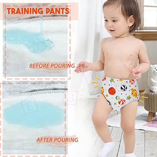 Image of Bembika Baby Training Pant Soft Cotton Reusable Potty Training Pants For Kids Leak-Resistant, Padded Underwear For Babies To Support Diaper Free Transition (M Size For 12-18 Months Pack Of 3)