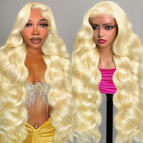 AAY 613 Lace Front Wig Human Hair Blonde Wig Human Hair 613 HD Lace Frontal Wigs Human Hair 200 Density 13x6 Blonde Body Wave Lace Front Wigs Human Pre Plucked 20 Inch