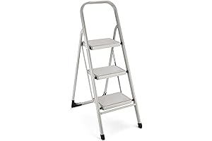 3 Step Ladder - Safe and Versatile for Home and Office Use