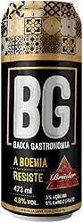 Cerveja Artesanal Brüder Baixa Gastronomia BG 473ml, Pack com 12 Latões, Estilo Light Lager Puro Malte, 0% Açúcar, 0% Carboidrato e 0% Gordura, Baixa Caloria e Baixo Amargor