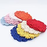 24 Pieces Handmade Crochet Small Petal Tablecloth Table mat, Kitchen Coaster placemat Tablecloth Rou