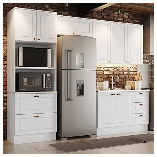 Cozinha Compacta 4 Peças com Torre Quente Emily Henn Branco