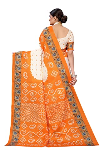 Image of Sidhidata Women's Printed Art Silk Saree With Blouse Piece (Free Size)