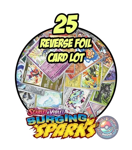 Surging Sparks – Pokemon 25 Reverse Foil Card Lot