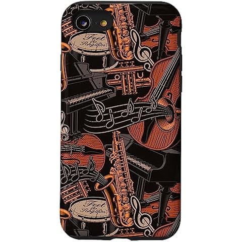 iPhone SE (2020) / 7 / 8 Jazz Music Musician Saxophone Piano Songwriter Musical Case Cover
