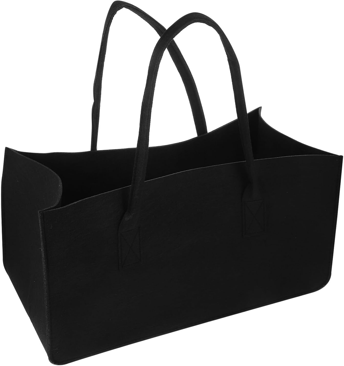 Firewood Storage Bag Felt Log Carrier Tote with Handles Large Capacity Portable Firewood Holder for Outdoor Fireplace and Camping