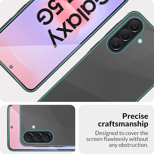 Image of ArmourPro Tempered Glass for Samsung Galaxy A37 with Back Clear Membrane Guard, Edge to Edge Screen Protector, Anti-Bubble, Anti-Fingerprint, Oil Resistant, Installation Kit | Black