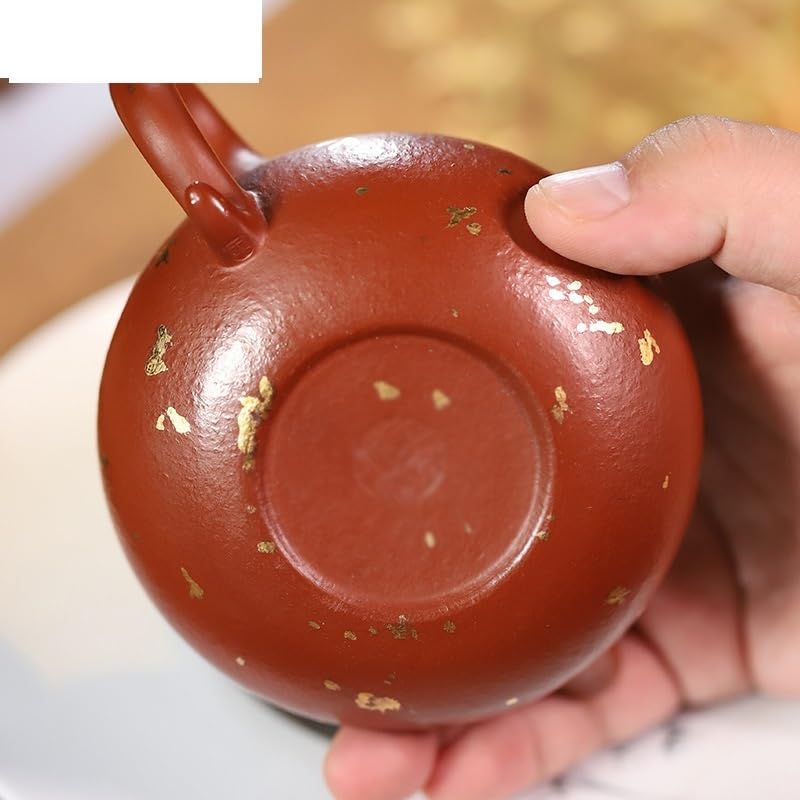 Tetera Infusiones Teteras de arcilla púrpura antiguas de 200ml, tetera hecha a mano, tetera de barro Ore Zhu con colador, juego de té Zisha, tetera china Teapot