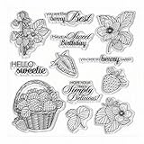 クリアスタンプ 苺 イチゴ ストロベリー シリコン 判子 手帳や手作りカードに [並行輸入品]