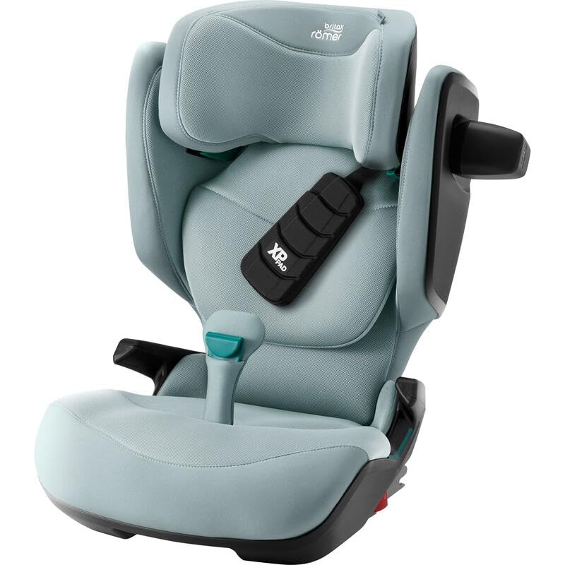 BRITAX KIDFIX PRO - Asiento elevador de coche con respaldo alto ISOFIX- de 3,5 años a 12 años, SICT, reposacabezas cómodo, fabricado en Alemania, 44 x 42 x 63 cm, color azul puerto
