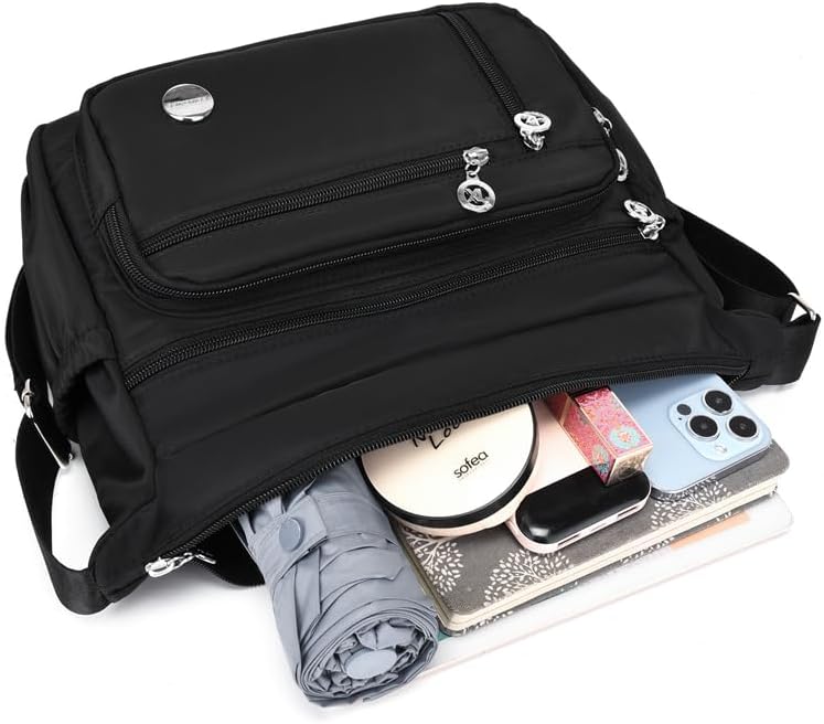 Purses for Women CrossBody Bag Waterproof Tote Shoulder Handbag Multiple Pockets Nylon Messenger Bag Fashion Tote Bag - Image 7