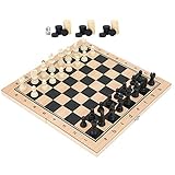 【Juego inclusivo】 - Adecuado para niños de 3 años o más, este conjunto de ajedrez fomenta el pensamiento crítico y las habilidades sociales en los jugadores más jóvenes. Disponible en dos tamaños diferentes, atiende a diversas preferencias y fomenta la interacción familiar. Con reglas atractivas y estrategias centenarias, es una forma educativa pero divertida de mantener entretenidos a los niños mientras aprenden valiosas habilidades para la vida. Campleadores de ajedrez Backgammonchess Board To