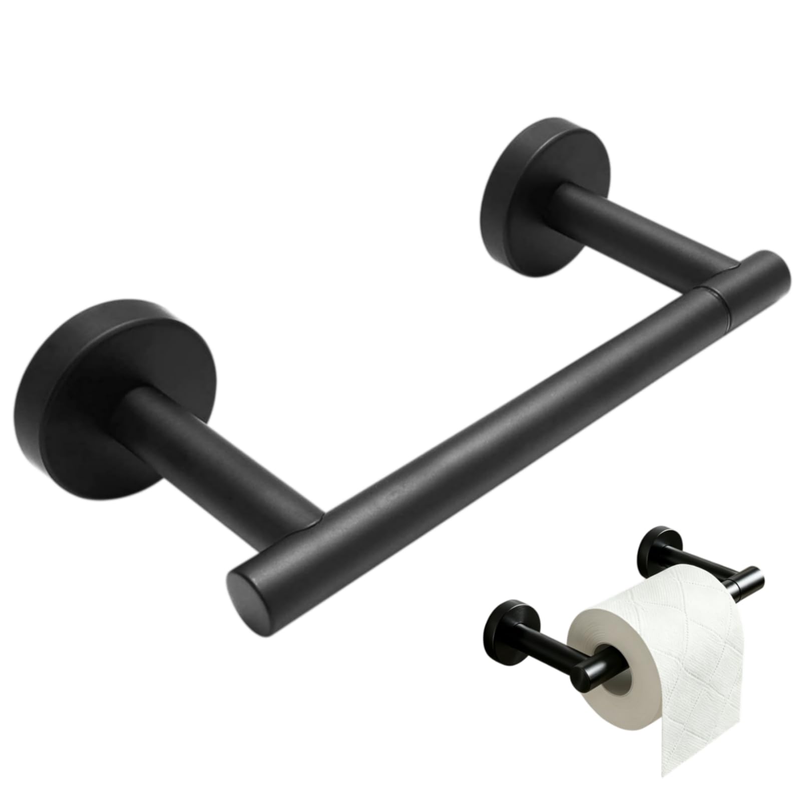 Double Toilet Paper Holder with Shelf, Wall Mounted Toilet Paper Holder — Amazon image 9
