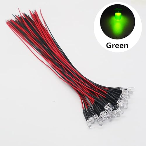 Miniatura 3 de 20 unidslote DC12V F5mm 7.9 in redondo precableado agua claro LED lámpara bombilla pre-cableado emisor diodos para bricolaje decoración del hogar