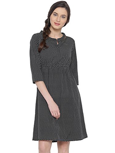 Image of Sera Women Black Printed Tailored Dress