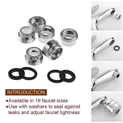 16 Stück Wasserhahnadapter, CNYMANY M22 Adapterset für Küchenbelüfter Männlich Weiblich Waschbecken-Wasserhahn-Adapter Verbinden Gartenschlauch Wasserfilter Standardschlauch über Umsteller