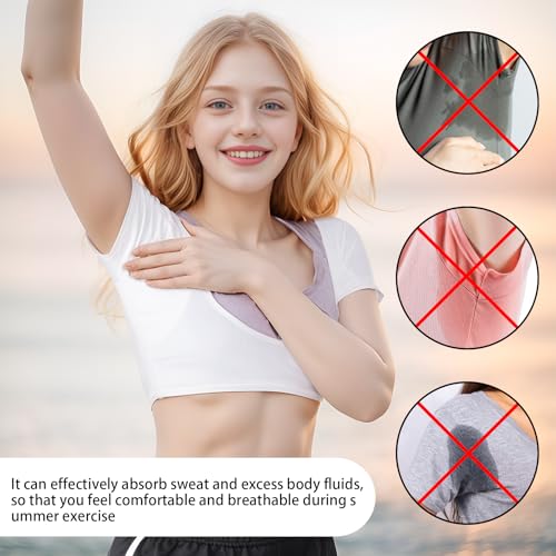 3 Pcs Underarm Sweat Vest Antiperspirant Underarm Pads Reusable Breathable Sweatproof Sleeves for Women Post Surgery Slimming Support4