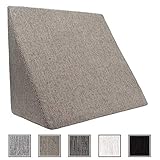Der Fantastische XL Keil für Wohn- und Schlafzimmer, Lesekissen, Relaxkissen, Rückenlehne, Schwangerschaftskissen, Stillkissen // Keilkissen zum Liegen und Sitzen (5 Farben zur Auswahl) (Hellbraun)