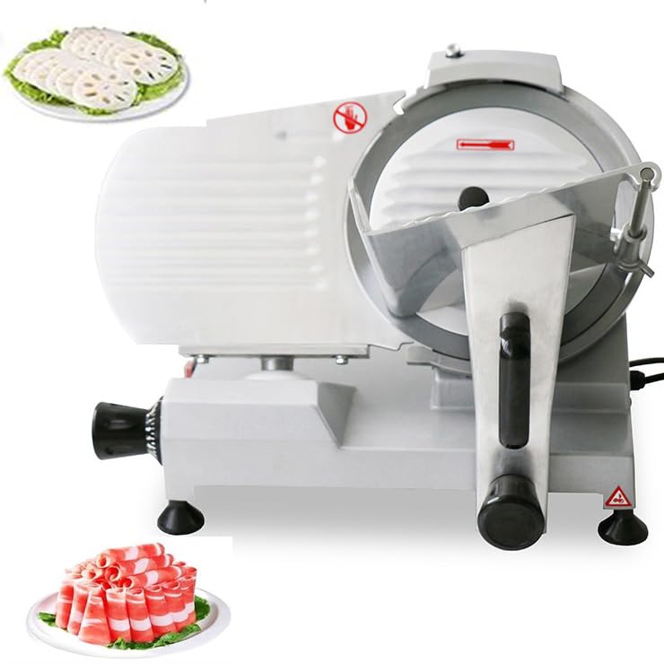 WVENTKF Comercial Semi-Auto Congelados Cortadora Carne Cortadora Carne De Acero Inoxidable Actualizado Cleavers Beef Mutton Roll MáQuina De Cortar En Rodajas De Frutas Vegetales,220v