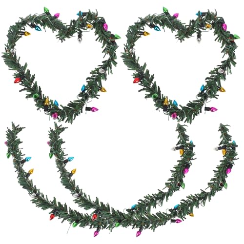 KICHOUSE 12 Couronnes de Noël Miniatures Naturelles Accessoire de Décoration Miniature pour Sapin et Fête