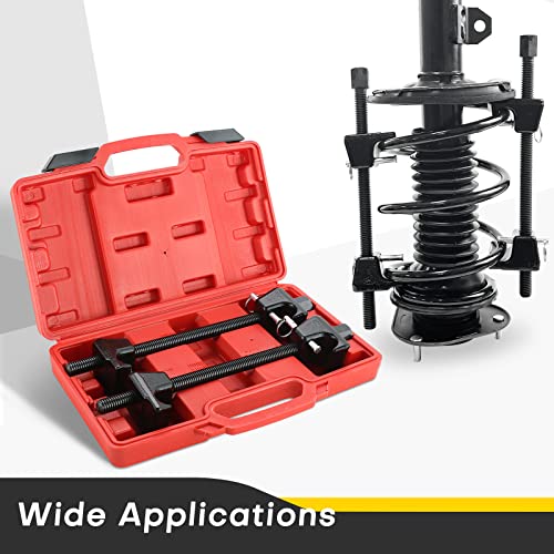 Acymner Macpherson Strut Spring Compressor Tool Kit | Universal Coil Spring Compressor Tool, 1/2" Square Drive Heavy Duty Strut Compressor For Car Truck Motorcycle,With Detent Pins,Set Of 2,300Mm #TOP5