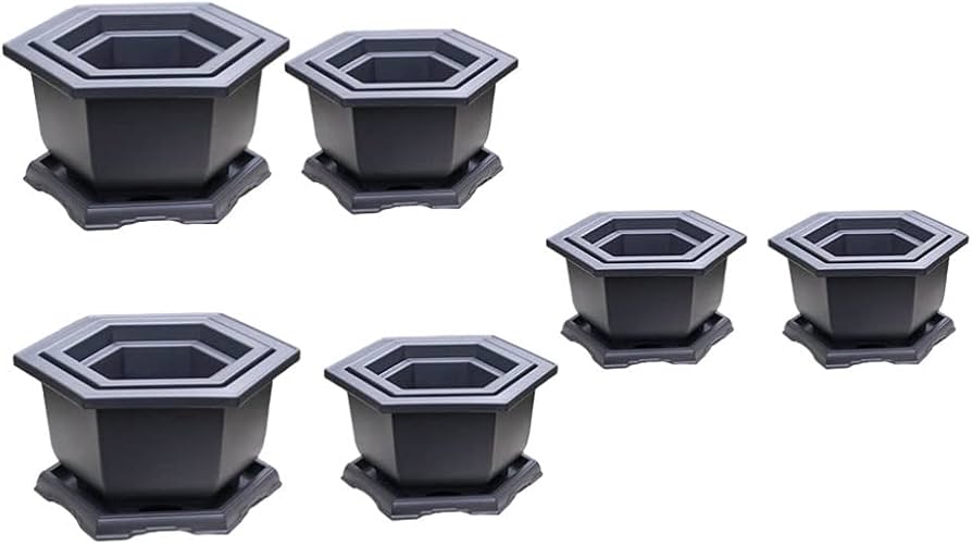 植木鉢 6個セット プラスチック製 Amazon.co.jp: 2 セット ミニ プラスチック製植木鉢 六角形の