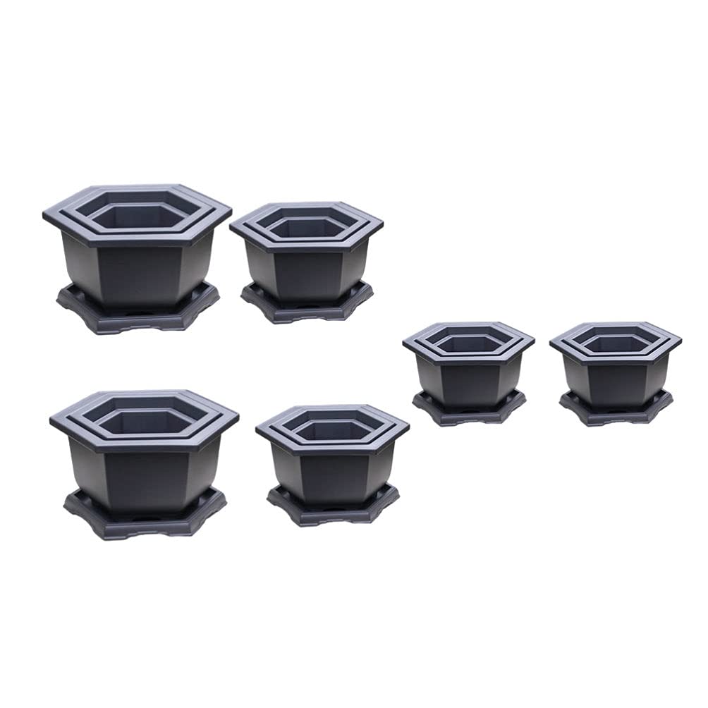 植木鉢 6個セット プラスチック製 Amazon.co.jp: 2 セット ミニ プラスチック製植木鉢 六角形の