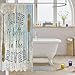Homewish River Theme Shower Curtain Lake Paddles Bathroom Shower Curtain Set for Kids Adult Vintage Wood Bath Curtain Boating Waterproof Curtains Room Decor 72 x 72 Inch
