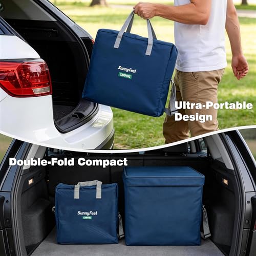 SUNNYFEEL Oversized Portable Folding Camping Directors Chair with Adjustable Side Table and Side Pocket for Outdoor Activities - Image 7