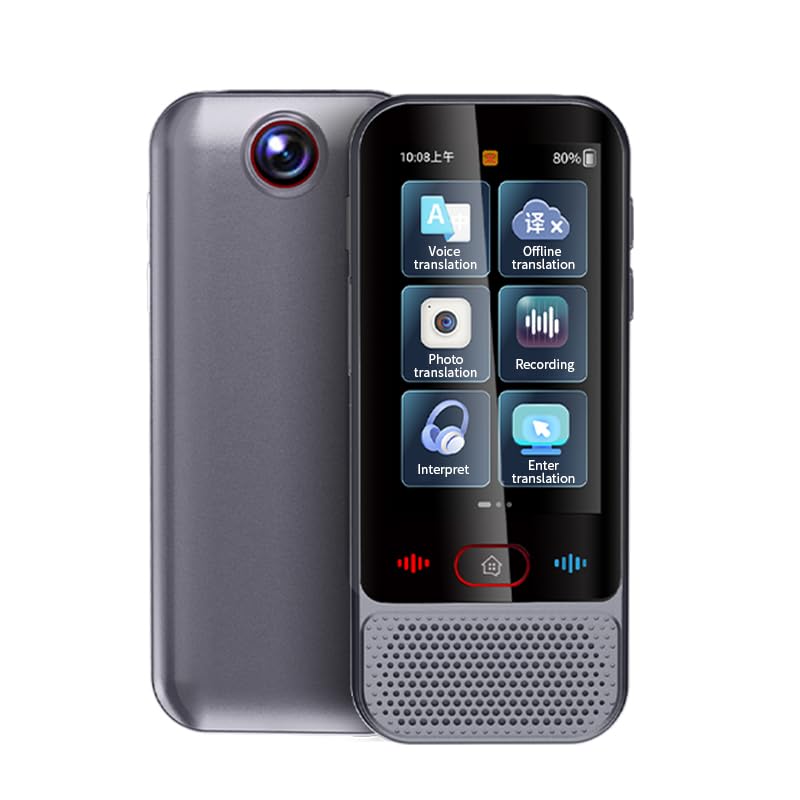 AI Language Translator Device, 2025 Real-Time Instant Translator with 142 Languages, Online/Offline/AI/Voice/Photo/Recording Translation, Portable Translator Device for Travel, Business, Learning