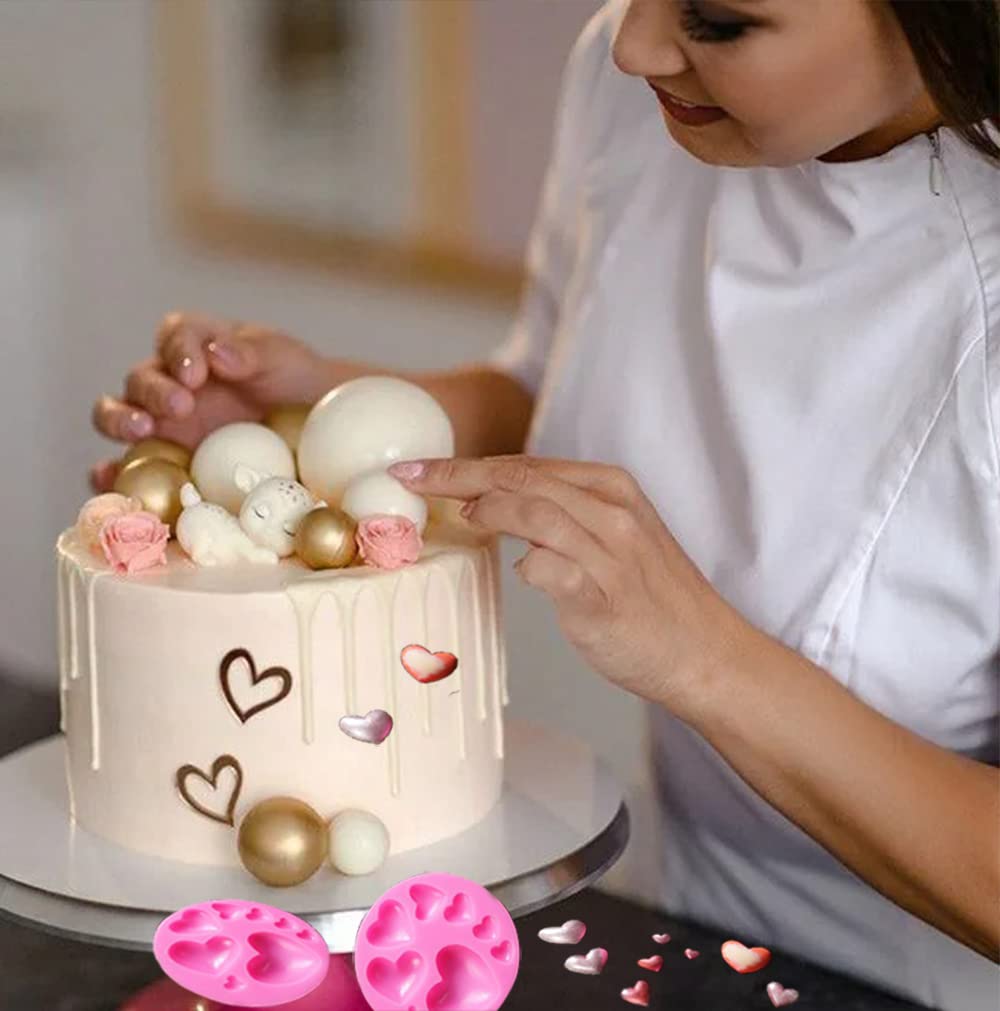 Heart Silicone Molds,2 Pieces Mixed Size Silicone Candy Molds, Heart Shape Molds for Chocolate, Cookie Decor, Pastry, Cake, Jelly, Pudding Making - Image 7