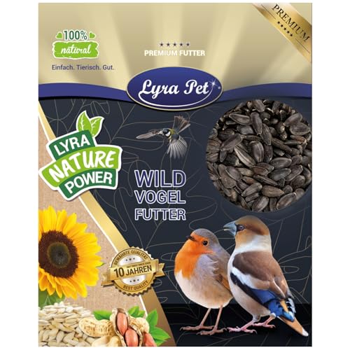 Lyra Pet® 25 kg de graines de Tournesol Noir | Nourriture pour Oiseaux Sauvages Toute l'année | Idéal pour Les Petits Oiseaux | avec Une teneur maximale en...