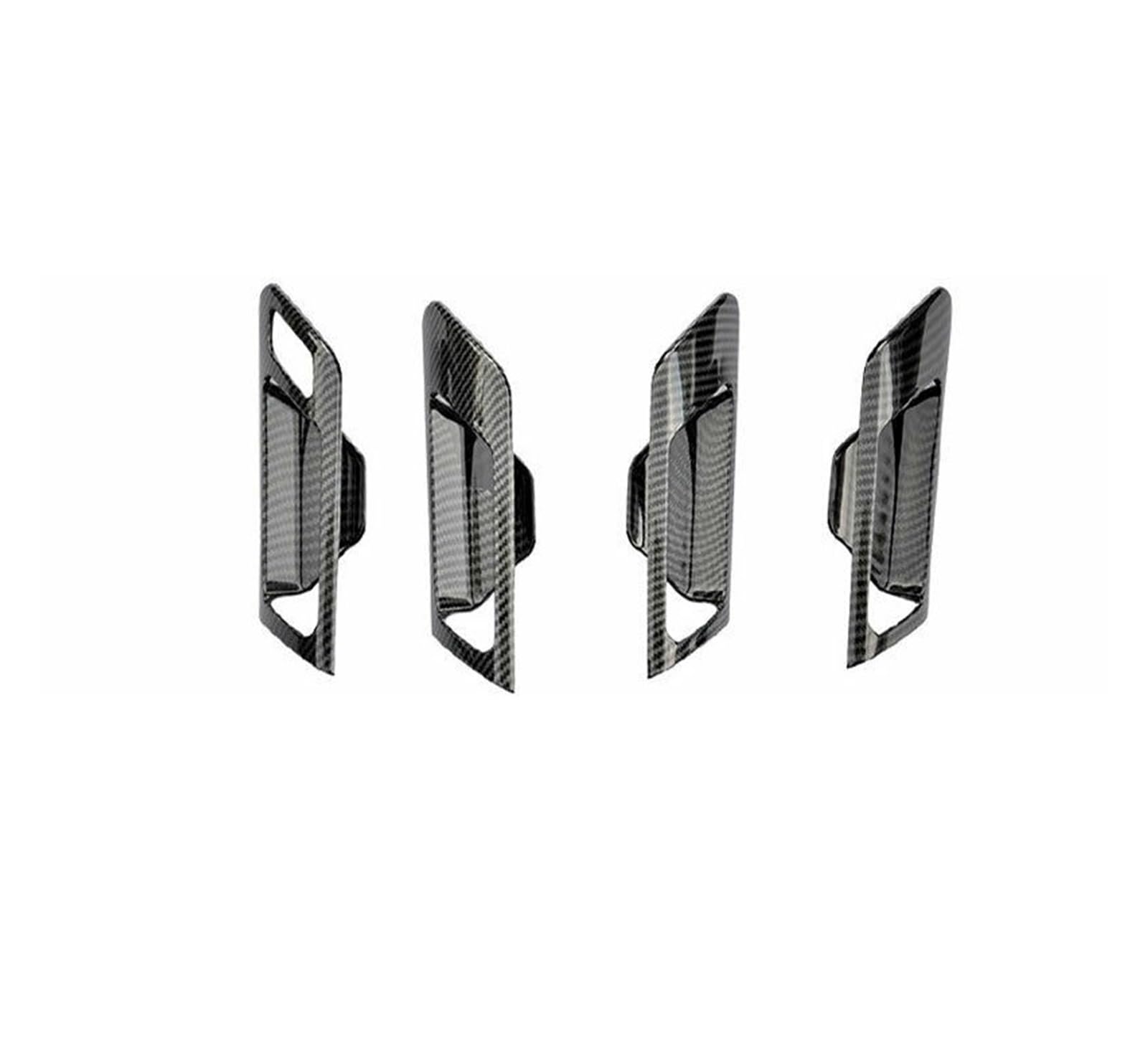 LSDSAAZA Interior Inner Handle 4Pcs Car Interior Door Handle Bowl Trim Carbon Fiber for Golf MK6 2010-2013