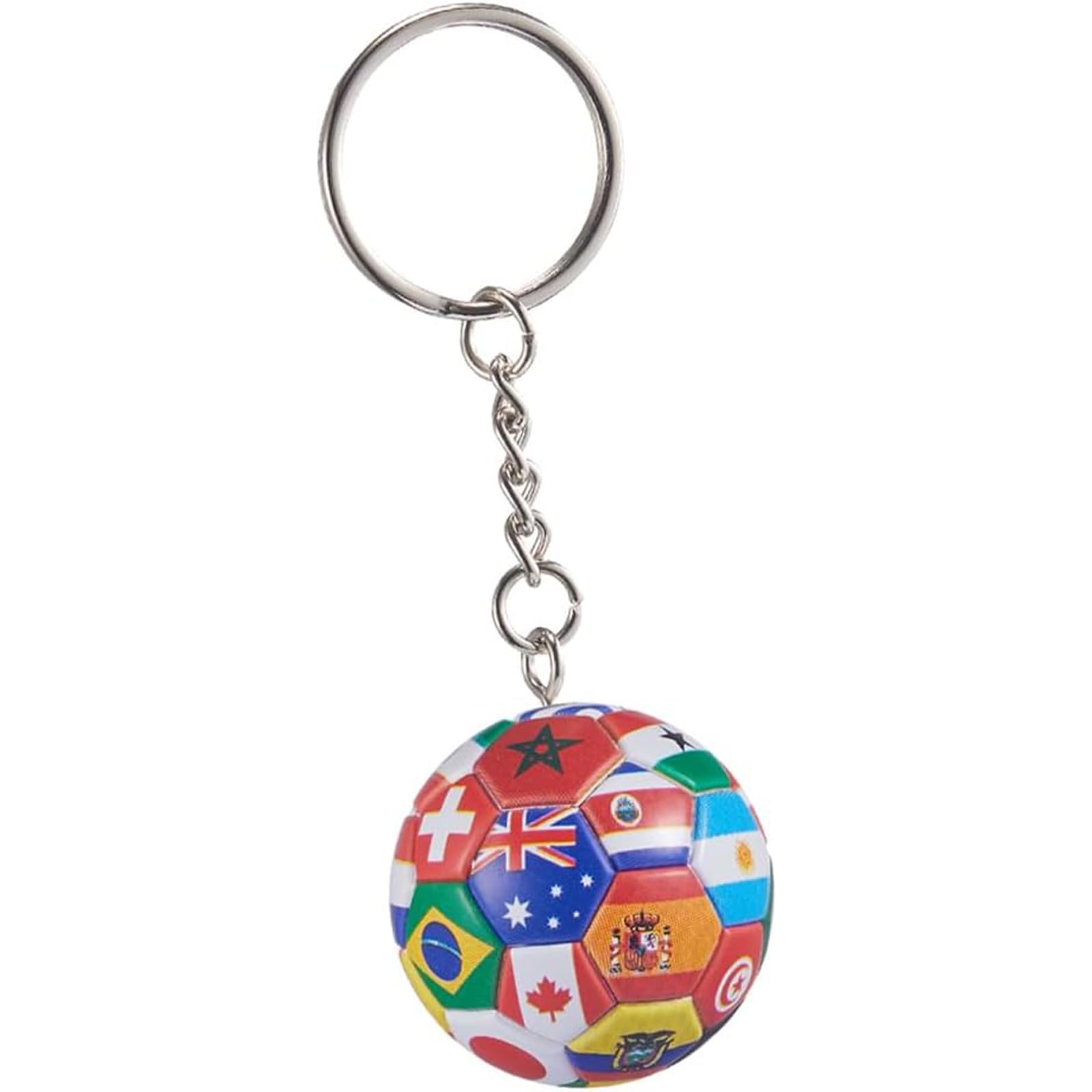 BRDTKUGV National Flags Football Keychain, Football Keychain, Mini National Flags Keychains for Friends, Family, Partners and Footballs Fans