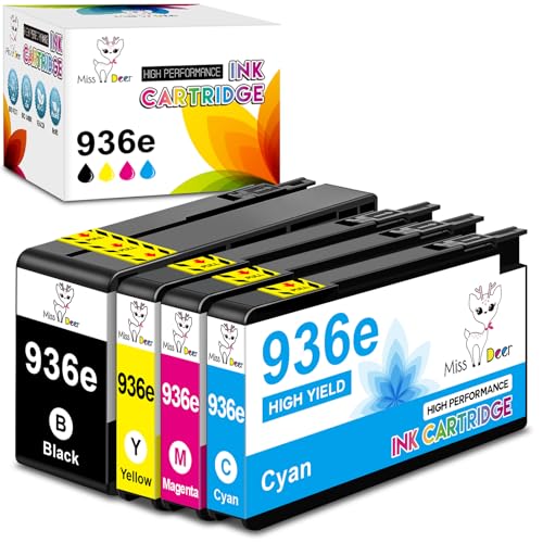 Image of Miss Deer 936 Ink Cartridges, 4 Pack