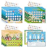 JIXZEN Potty Training Chart with 3 Animal Themes Potty Training Stickers, Fun Potty Reward Chart for Kids, Potty Sticker Chart for Toddlers Girls 1-3, 2-4, Potty Chart for Toddlers Boys Reward(15 PCS)