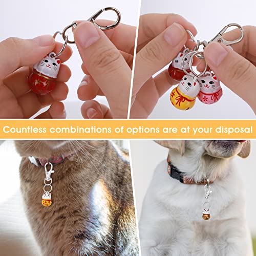 Cobee Colorful Lucky Cat Collar Bells, 6pcs with Breakaway Buckle for Kittens Training, Blue,Gold,Red,Pink,Black - Image 4